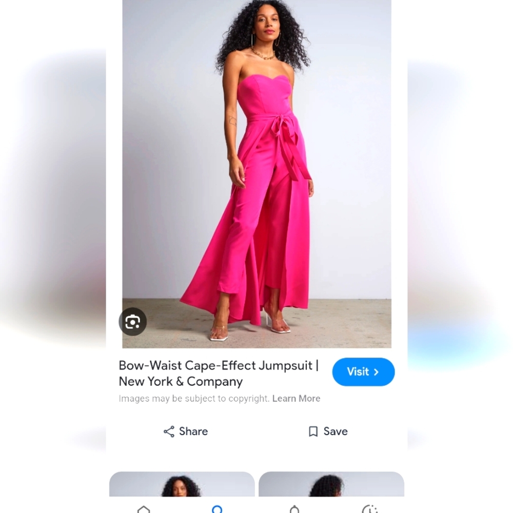 Pink Bow-Waist Jumpsuit